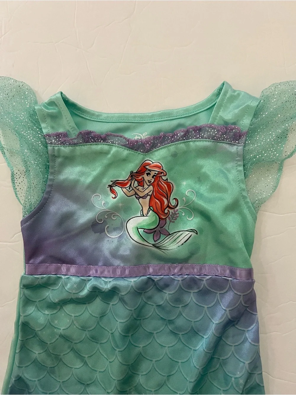 2T Disney Ariel Mermaid Dress in Aqua & Purple